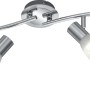 Trio LED-Spot Levisto, 4-flammig, Nickel matt mit alabasterfarbenem Glas.