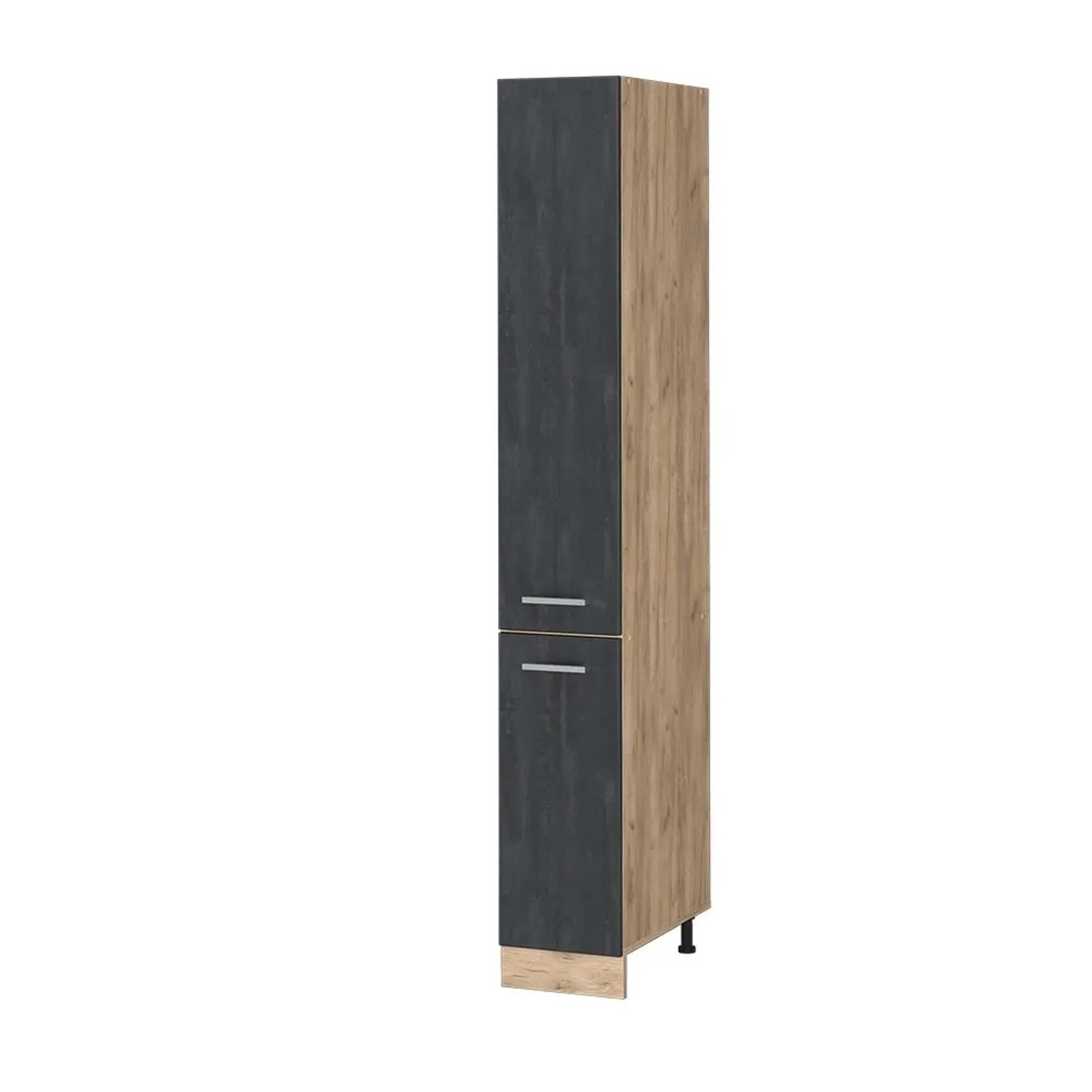 Vicco Apothekerschrank R-Line Medizinschrank für die Küche Schwarz Beton Goldkraft Eiche 30 cm