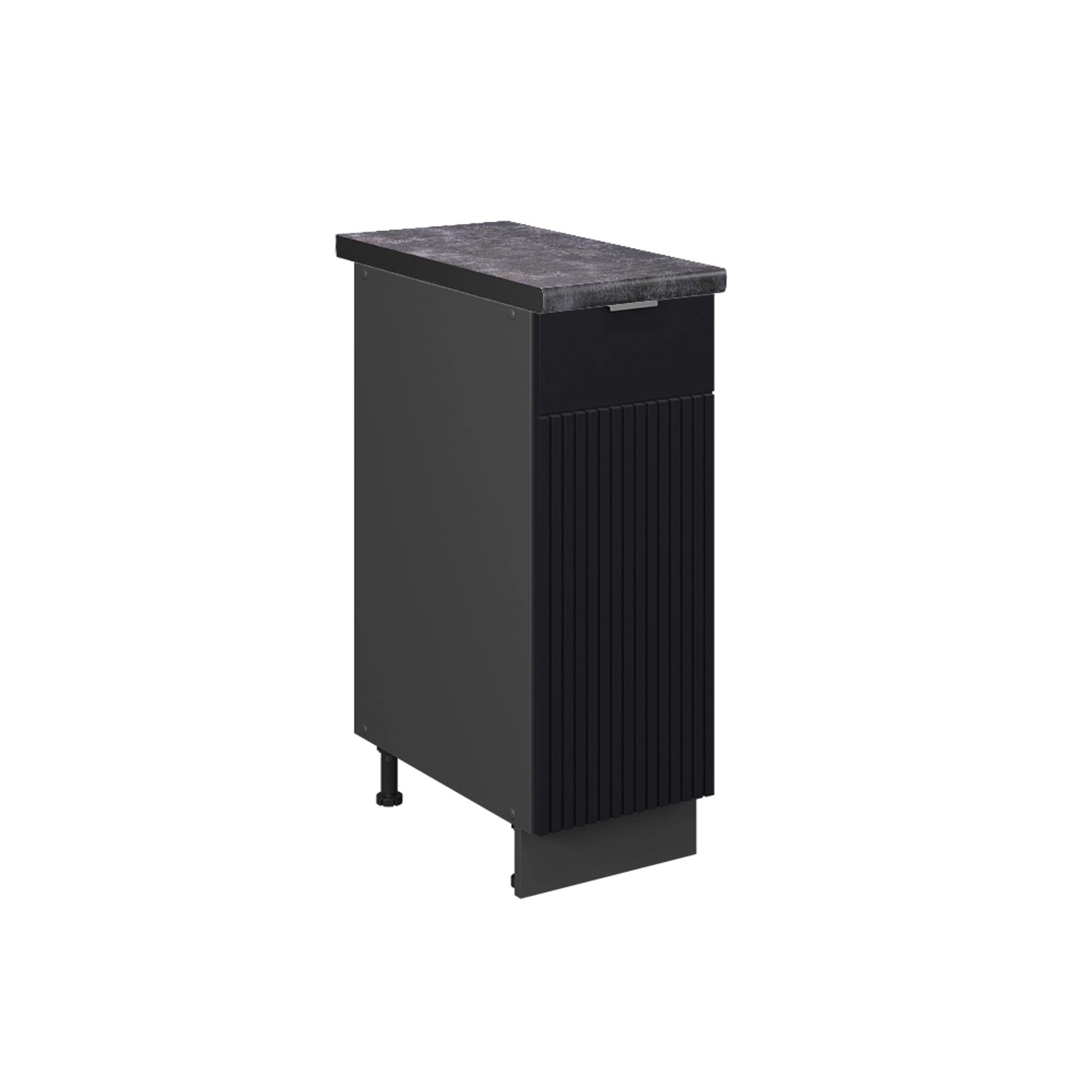 Vicco Apothekerschrank Fame-Line Schwarz Gestreift 30 cm AP Anthrazit günstig online kaufen