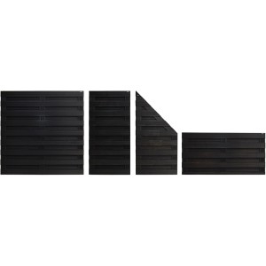 Sichtschutzzaun Goch, anthrazit lasiert, verschiedene Elemente (180x180cm, Ecke, etc.)