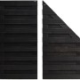 Sichtschutzzaun Goch, anthrazit lasiert, verschiedene Elemente (180x180cm, Ecke, etc.)