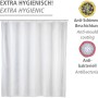 Weißer Wenko Anti-Schimmel Duschvorhang aus Polyester, 120x200 cm.