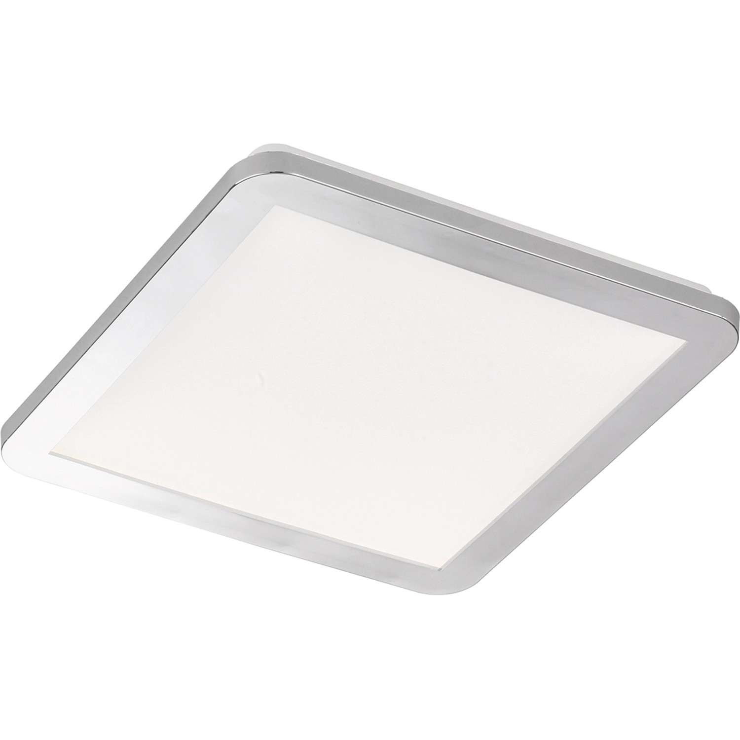 Fischer & Honsel LED-Deckenleuchte Gotland 1x 15 W Weiß-Chrom 2100 lm Eckig