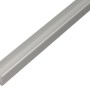 Silbernes U-Profil aus Aluminium, 10x10x1000 mm, ideal für Konstruktionen und als Kantenschutz.