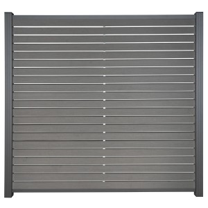 T&J Rhombus Steckzaun Hanö, 21 Lamellen, Schiefer Holzstruktur, für Sichtschutz im Garten.