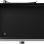Campingaz Elektrogrill Plancha Electric 1 XD, Aufsicht. Grillplatte aus Gusseisen, silberner Rahmen.