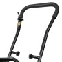 Detailaufnahme: Bedienelemente und Handgriff der Güde Rüttelplatte GRP 50E.