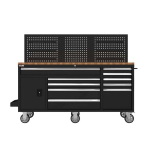 Galaflor Mobile Werkbank mit Lochwand und Arbeitsplatte 158 cm