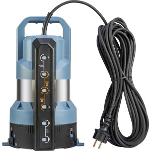 Hybrid-Tauchpumpe für Klar- und Schmutzwasser, 15.000 l/h Fördermenge, mit Sensorschalter und Kabel.