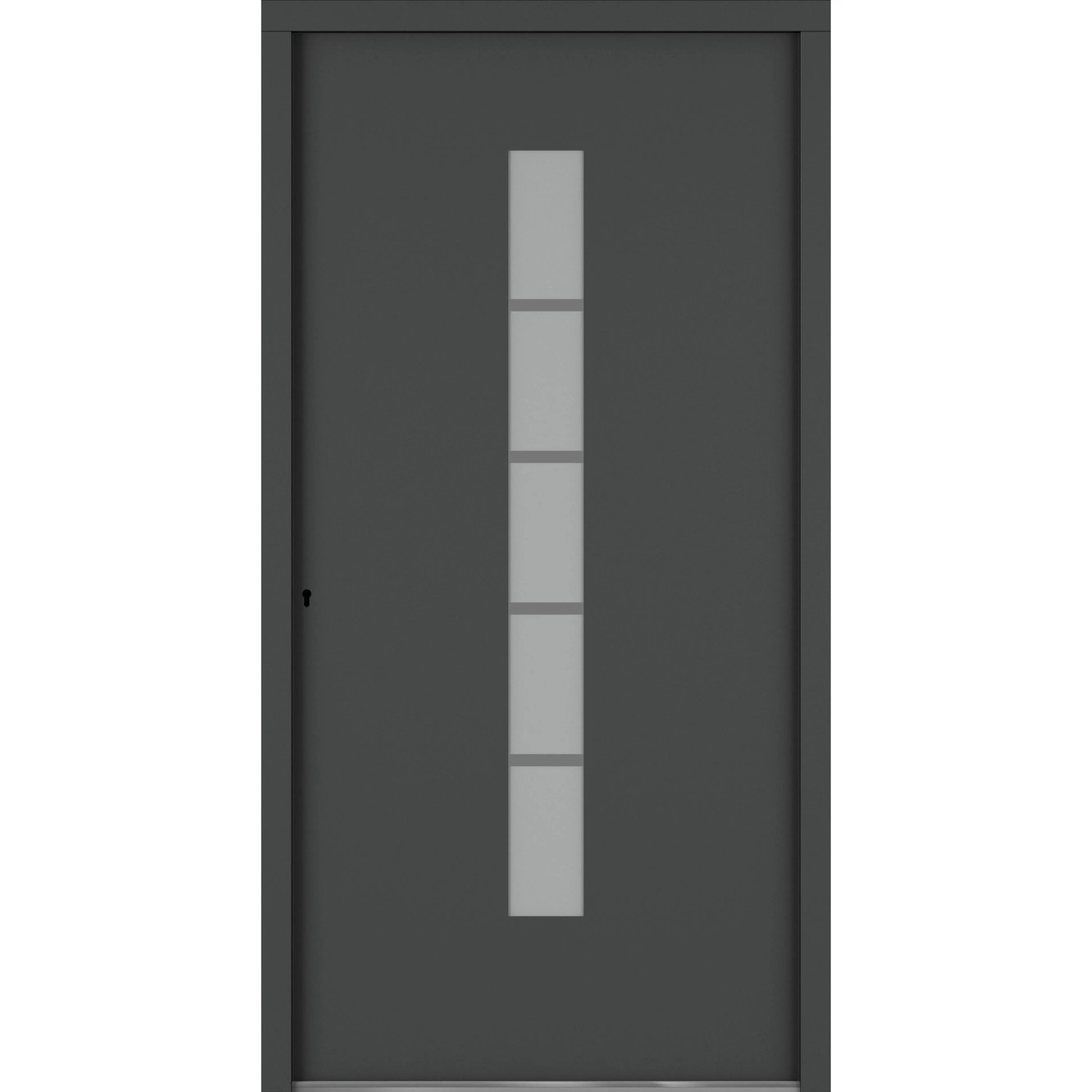 Roro Haustür OAE 1202 Aluverbund Weiß-Anthrazit 110 cm x 210 cm DIN L