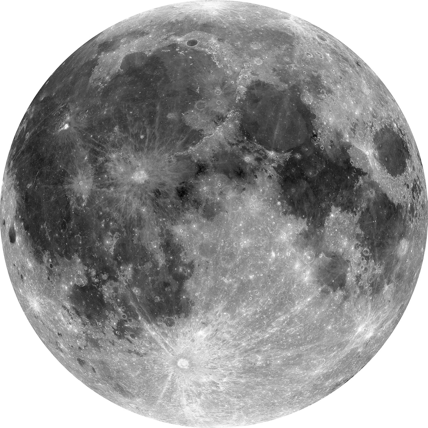 Komar Vlies Fototapete Moon Selbstklebend Ø 125 cm