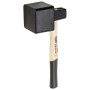 Picard Plattenlegerhammer Nr 68e ES mit schwarzem Gummikopf und Eschenstiel.
