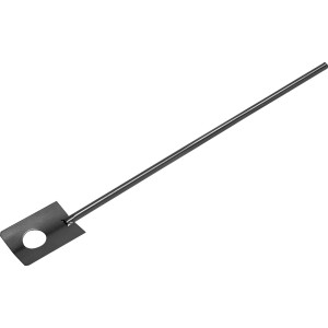 LUX Mörtelrührspaten, 128,5 cm, mit Stahlrohrstiel für Maurer- und Fliesenlegerarbeiten.