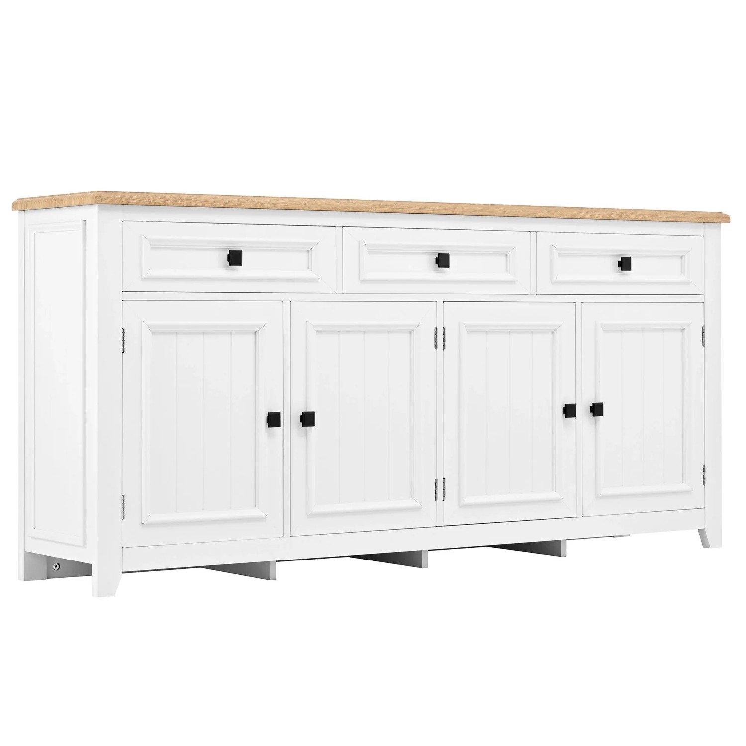 ModernLuxe Sideboard Modern mit Stauraum MDF Weiß