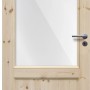 Radex Landhaus Zimmertür Kiefer mit Glaseinsatz, links angeschlagen.