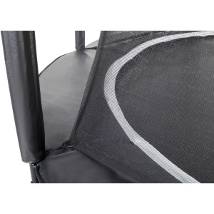 Detailaufnahme: Schwarzes Salta Trampolin-Sicherheitsnetz Ground ø 366 cm.