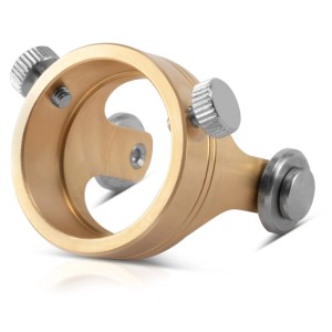 Messing Führungsschlitten für P-60 Plasmabrenner mit Rollenführung und Rändelschrauben für präzises Schneiden.