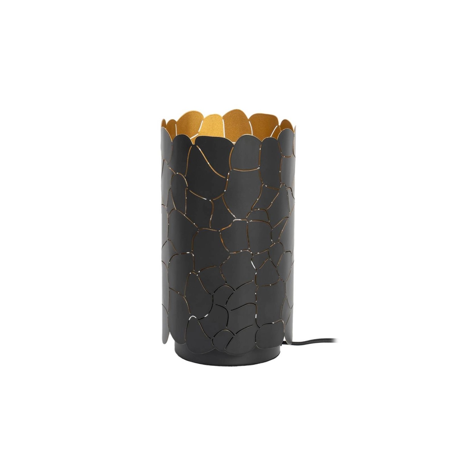 Lindby Tischlampe Aralena 10025862 Modern in Schwarz aus Metall 1-flammig E27 Wohnzimmerleuchte