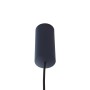 Blaues zylindrisches Aluminium-Gehäuse der Lucande LED-Pendelleuchte mit Kabel. Modernes Design.