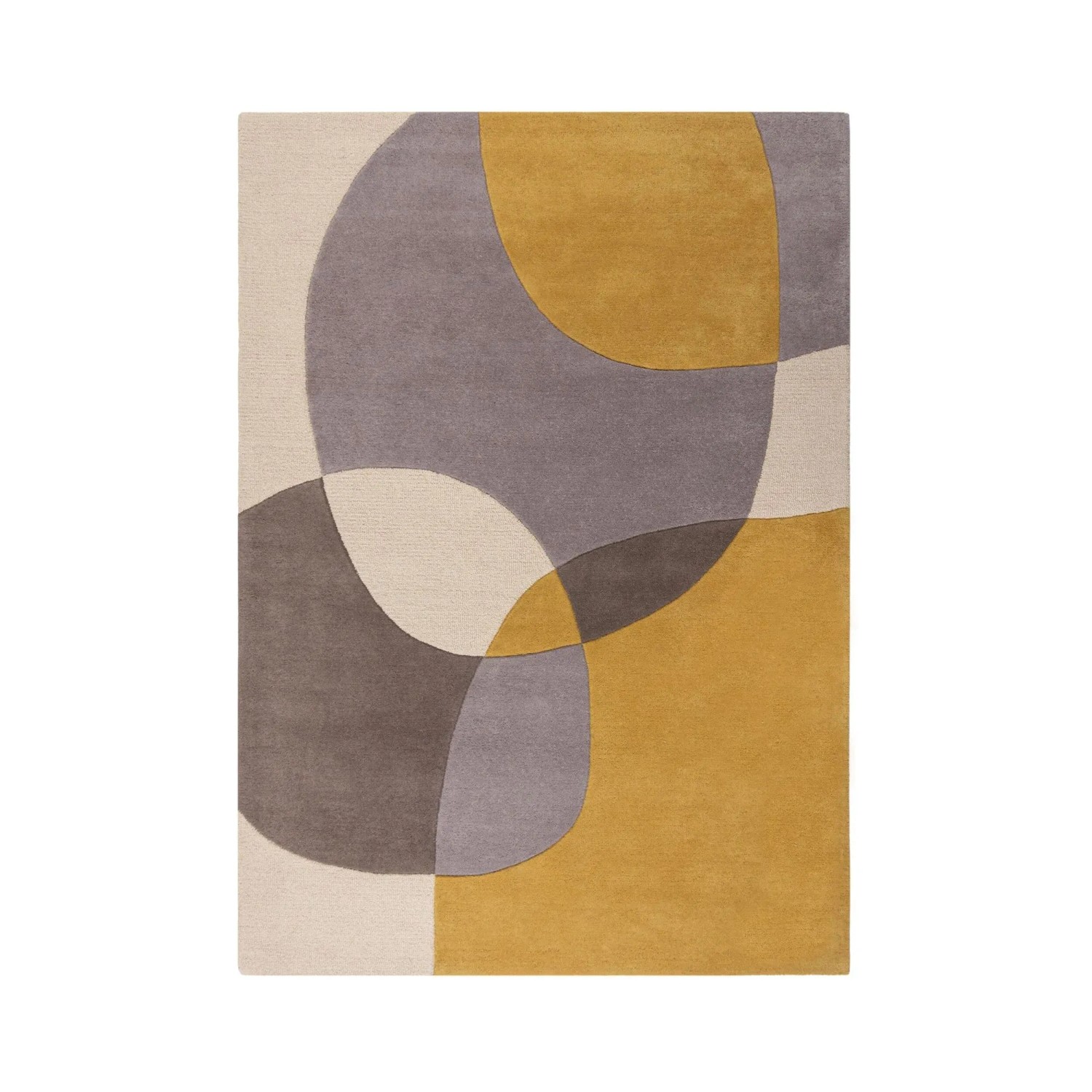 Flair Rugs Wollteppich Glow 120 cm x 170 cm Ocker