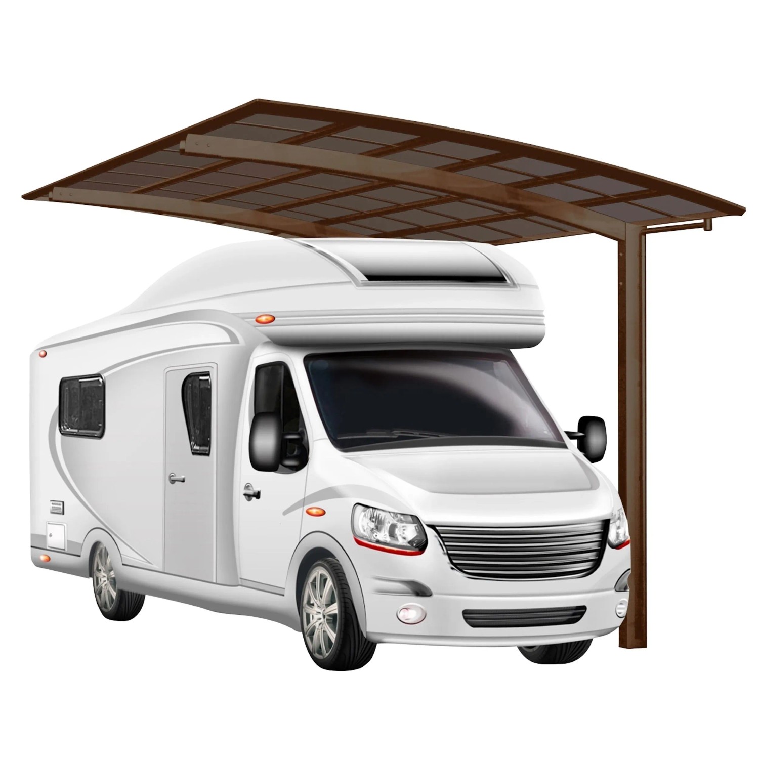 Ximax Runddach-Einzelcarport Portoforte Caravan Typ 60 Standard Mattbraun günstig online kaufen
