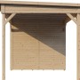 Bertilo Gartenhaus Pentus 3 Lounge aus unbehandeltem Holz mit Anbau.