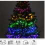 Mehrfarbige Außen-Lichterkette mit 800 LEDs und Timer auf einem Weihnachtsbaum.