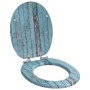 vidaXL Soft-Close Toilettensitz Blau 44 x 38 cm MDF-Platte 42027180