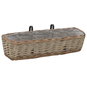 vidaXL Balkon-Blumentöpfe 2 Stk Weide mit PE-Auskleidung 60 cm 246829