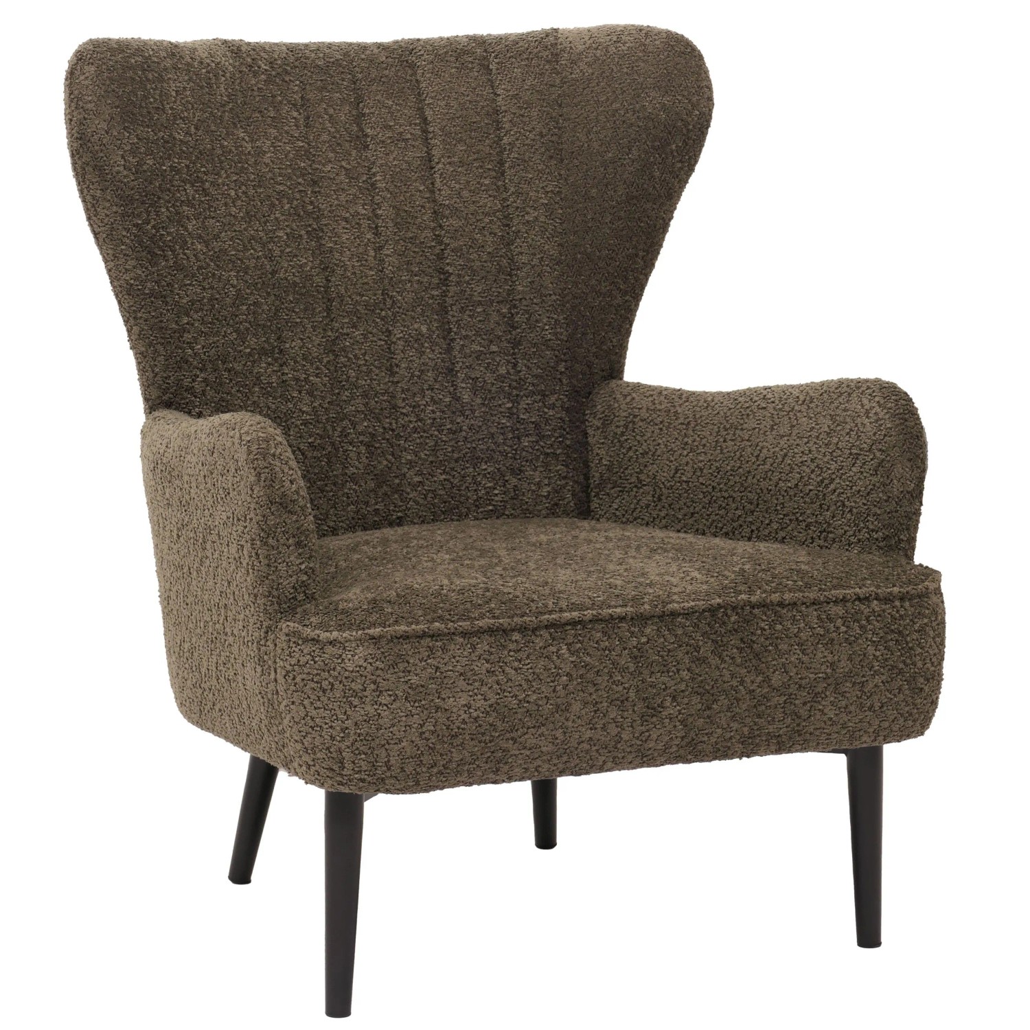MCW Lounge-Sessel K37 Stoff Chenille 500g/m² Grün-Braun