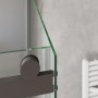 Detailaufnahme: Schwarze Schiebetür-Laufrolle der Schulte Komplettduschkabine Korsika.