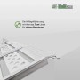 Detailaufnahme der DREIBREIT Alu Auffahrrampe mit 7cm Auflagefläche für sicheren Halt.