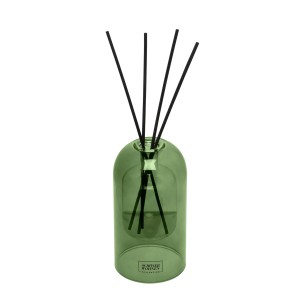 Schöner Wohnen Raumduft Basil in Grün mit schwarzen Duftstäbchen, 130 ml.