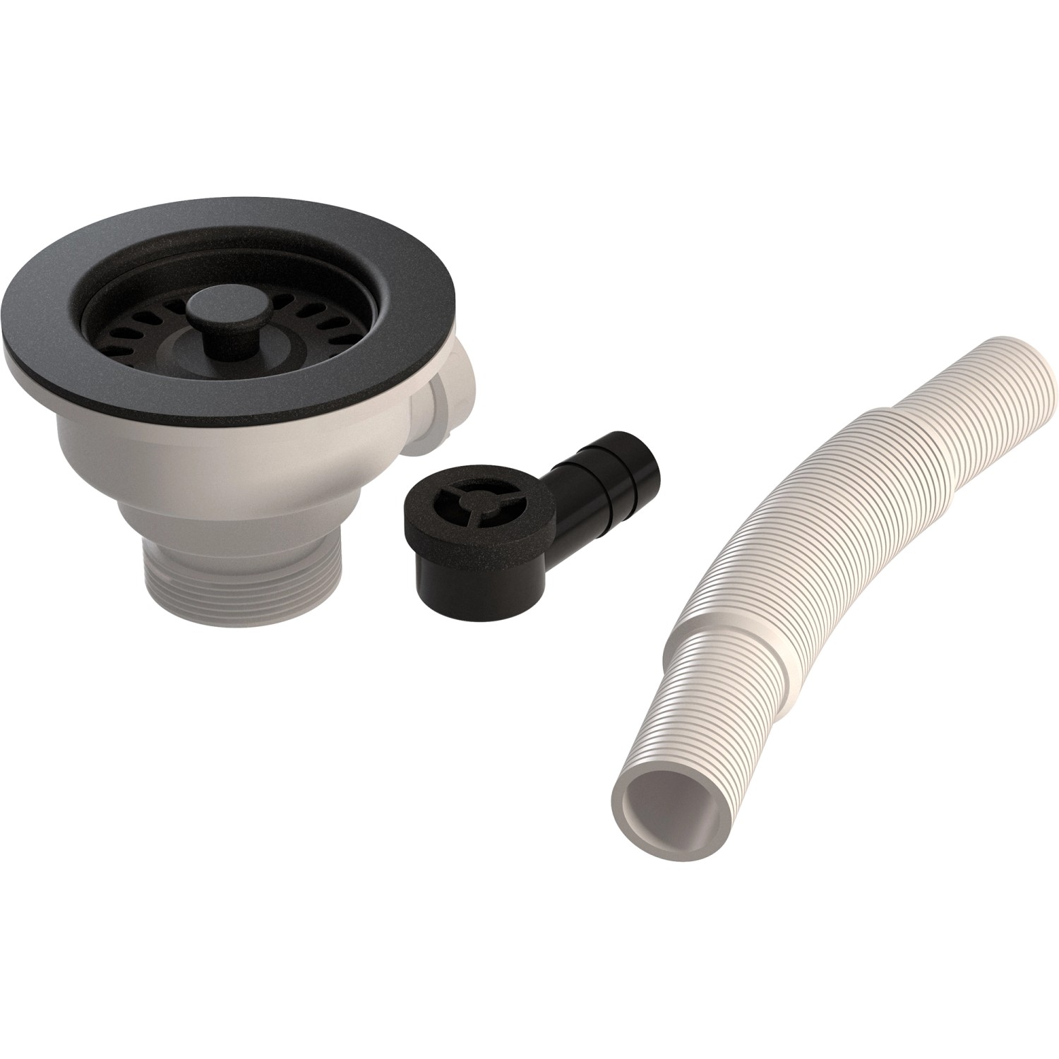 Helika Siebkorbventil Ø 11,4 cm, manuelle Betätigung, schwarz, für Spülen.