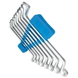 LUX Ringschlüssel-Satz, 8-teilig (6-22 mm) im Halter.