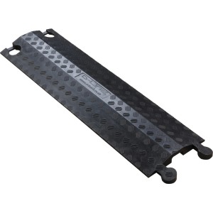 Schwarze D-Line Kabelrampe, 765 mm lang, schützt Kabel und vermeidet Stolperfallen.