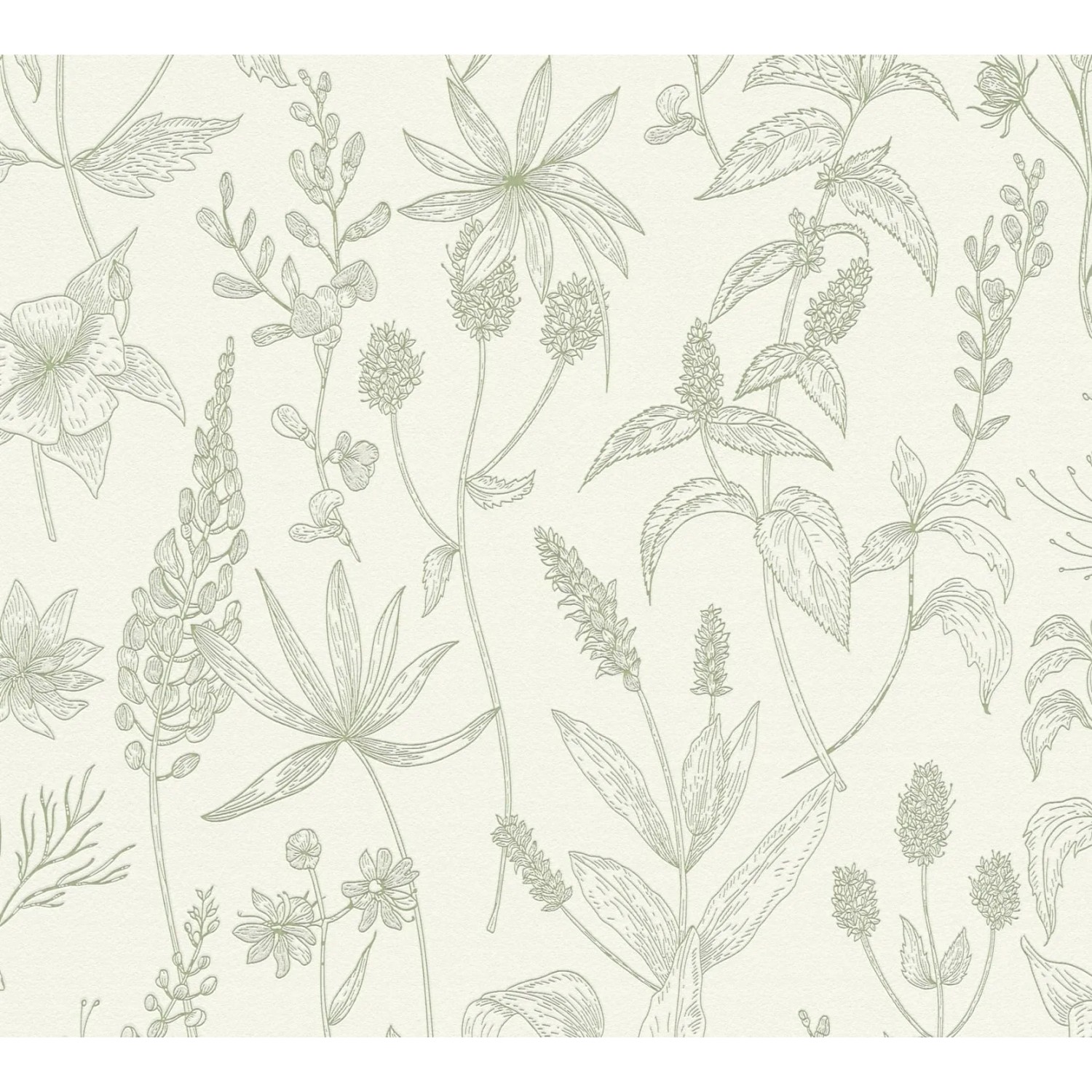 Tadessi Tapete Floral M1-No.11447 Vliestapete in Weiß