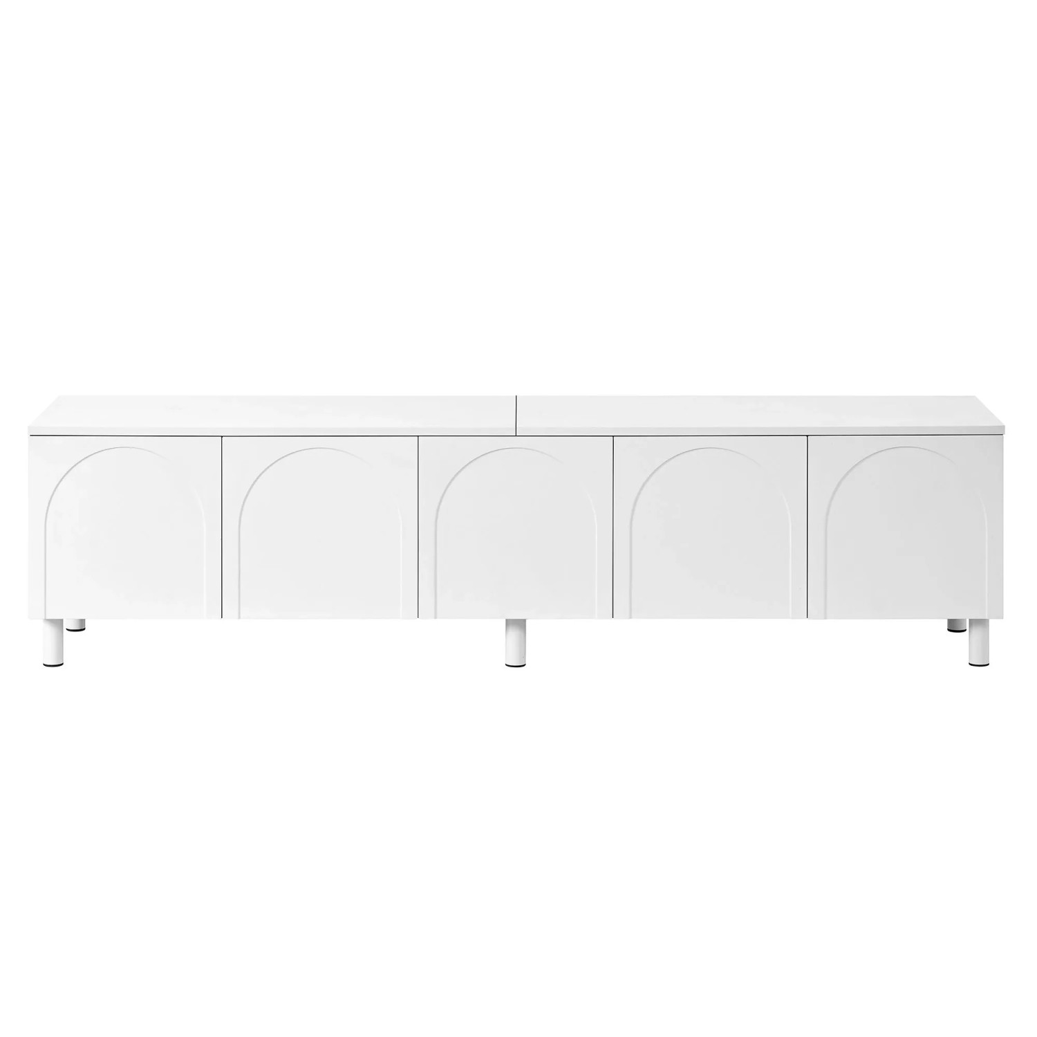 Merax TV-Lowboard 5 Türen Metallfüße PB MDF Stauraum