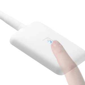 SOTECH JUNKER Lighting LED Bettleuchte Leseleuchte FIORE Weiß mit Flexiblem Leuchtenarm und Touchsensor