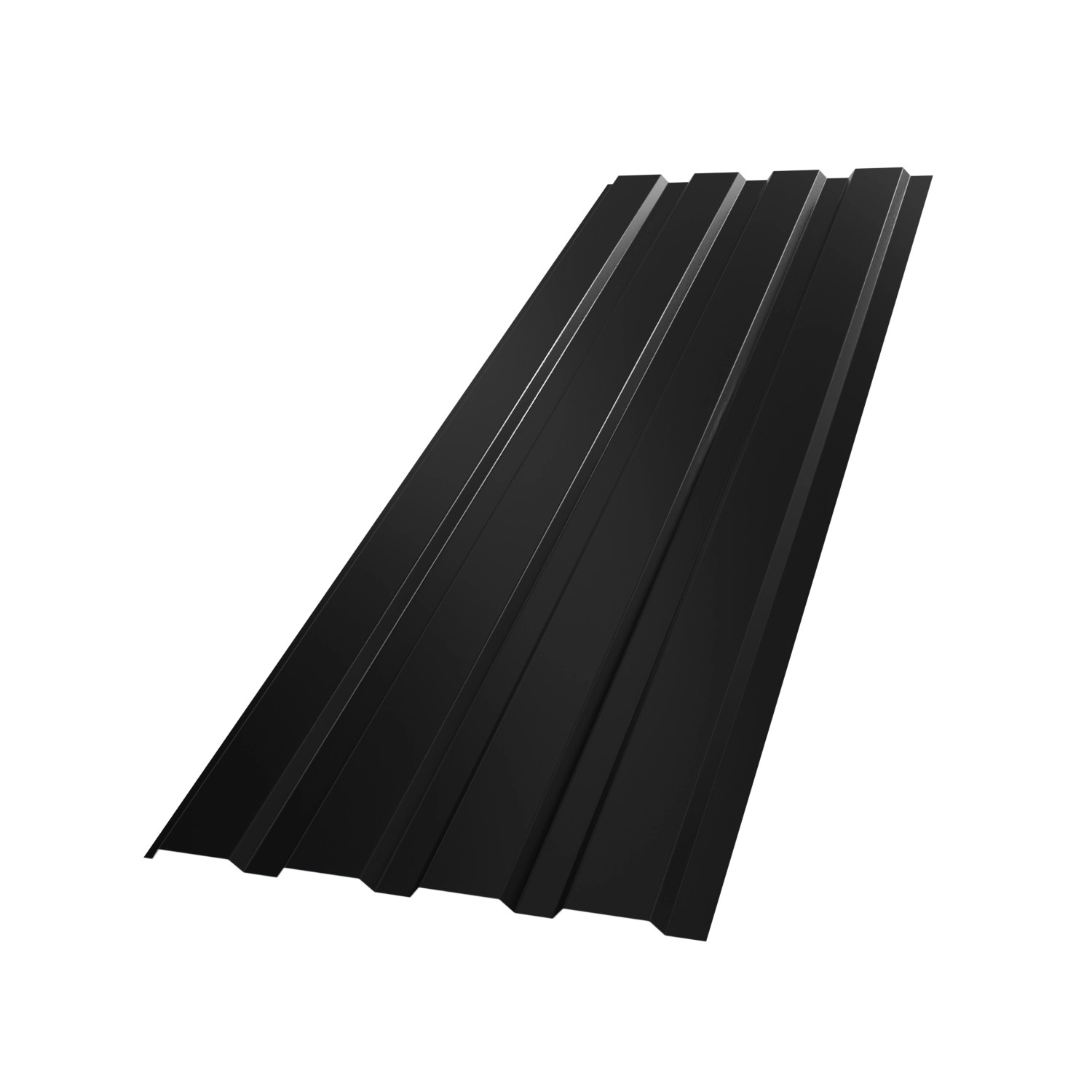 Garmio Profilblech Set, 12 verzinkte, schwarze Dachbleche (129x45) aus Stahl.