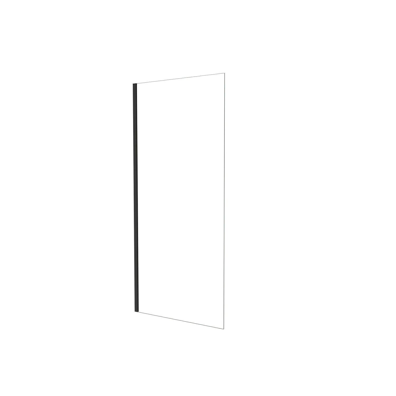 AICA Walk In Dusche 80 x 185cm Schwarz Duschwand6mm NANO ESG Duschabtrennung Duschtrennwand