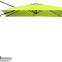 Schneider Ampelschirm Rhodos Junior, 270x270 cm, Apfelgrün, mit Kurbel und Plattenständer.