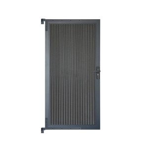 Home Deluxe WPC Gartentor Callator Premium, 80x180 cm, Anthrazit, mit vertikalen Paneelen.
