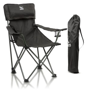 BigDean Luxus Campingstuhl Faltbar Extra Groß 150 KG Belastbar Stabil Und Bequem