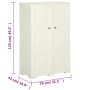 vidaXL Büroschrank, Kunststoff, Holzdesign Vanilleeis, 79x43x125 cm.