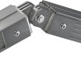 Aluprofil für Terrassen-Unterkonstruktion, 4,5x2,3x200cm, verbunden mit Schrauben.