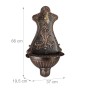 Antiker Wandbrunnen aus Aluminiumguss in Bronze-Gold mit Wasserhahn. Dekorativer Gartenbrunnen für Terrasse, 66x37x19,5 cm.