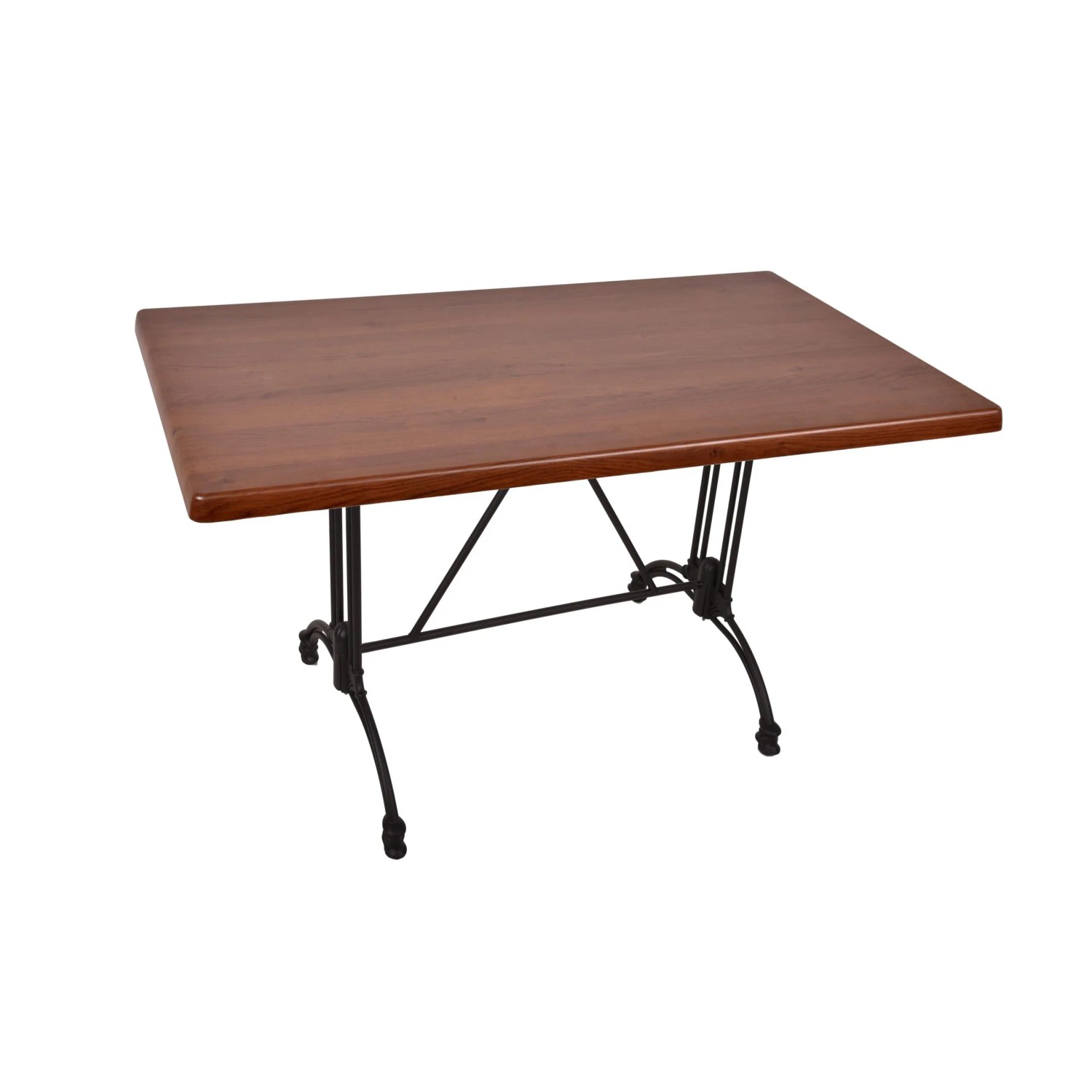 DELUKE Bistrotisch JOANA 120x80cm Rechteckig Dunkelbraun Holz Cafétisch Bartisch Gartentisch Outdoor-Esstisch