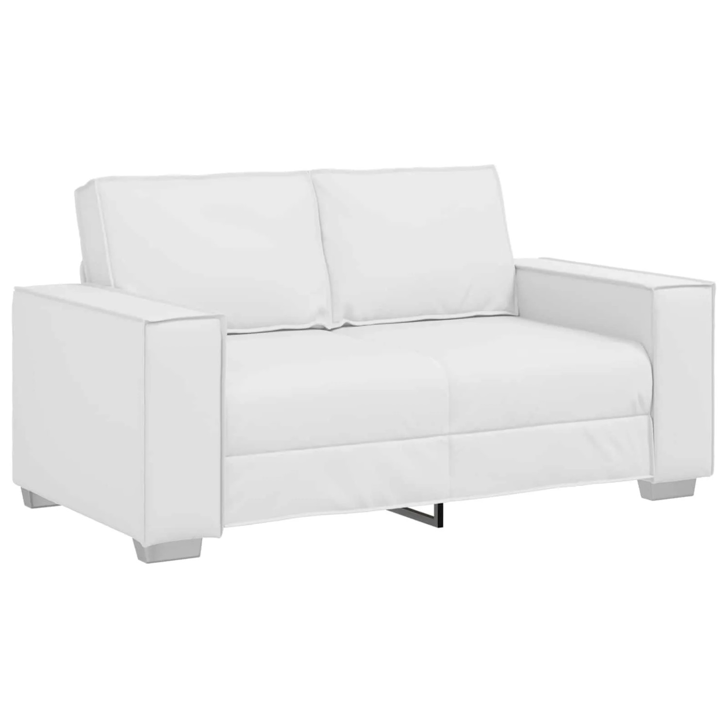 vidaXL Zweisitzer-Sofa Weiß 160 cm Kunstleder 4105051