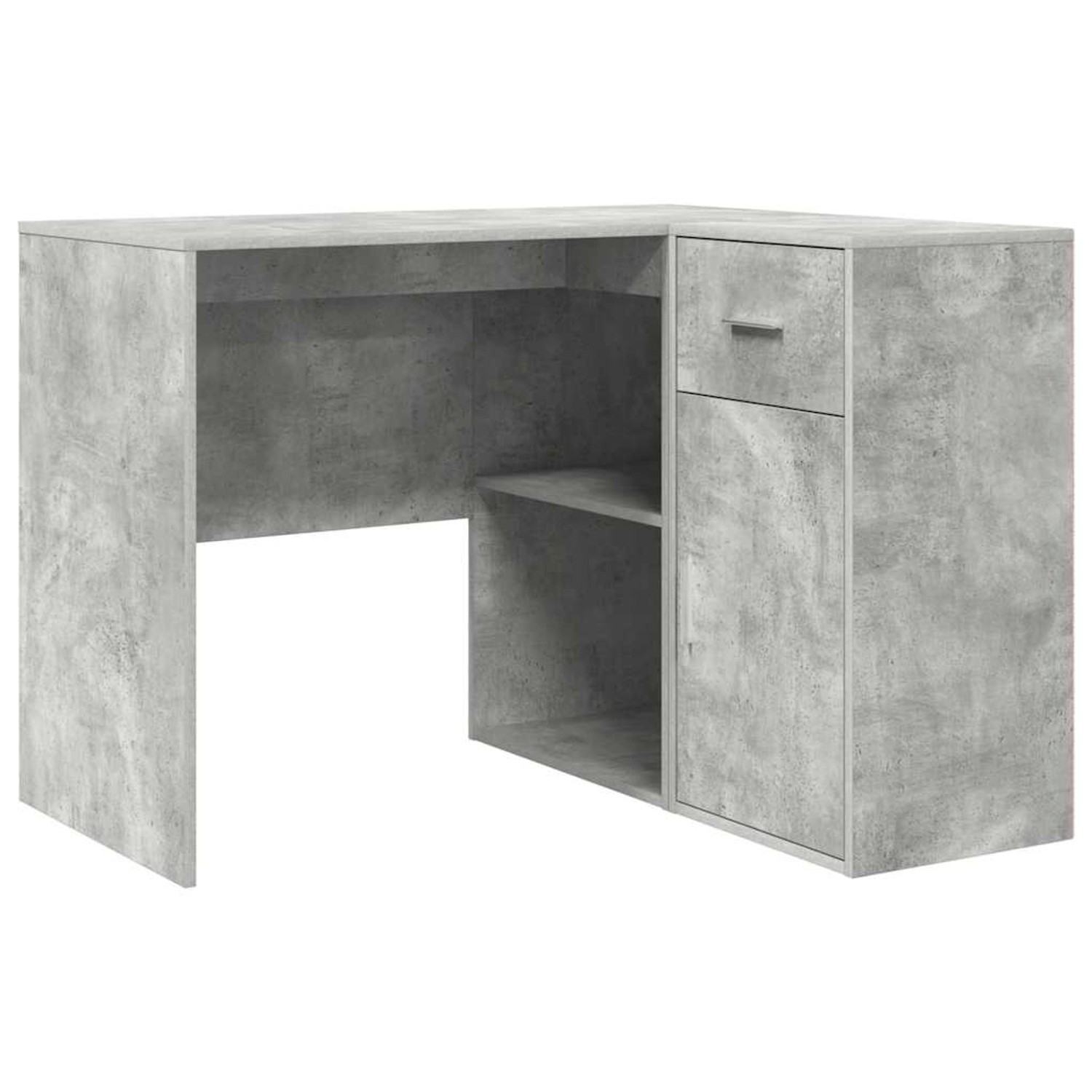 vidaXL Eckschreibtisch Beton Grau 102 x 50 x 75 cm Holzwerkstoff 3337276 günstig online kaufen